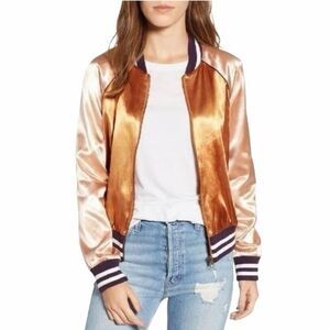 MOTHER The Letterman Zip Jacket in Two Sides Of The Same Coin XS